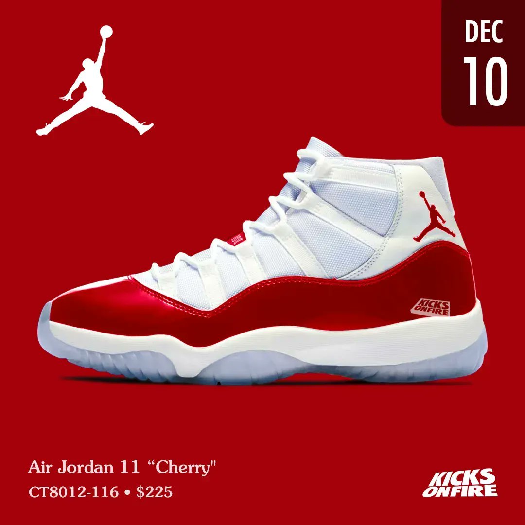 KicksOnFire on Twitter: "Is the Air Jordan 11 “Cherry” a shoe you would pay  resale for if you don't hit retail? https://t.co/i5HumQ50CI" / Twitter