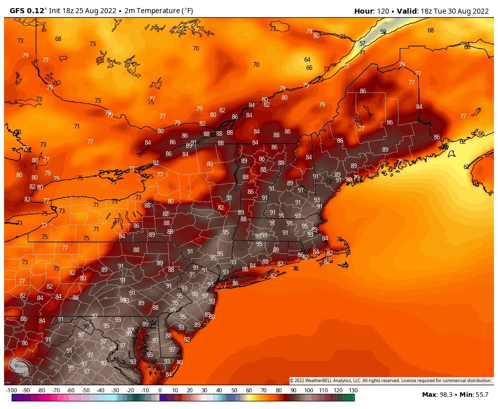 NsfwWx's tweet photo. In other news, don't expect September to start out any cooler... in fact- some areas just might see their hottest temps of the summer in the Aug 30-Sept4 stretch https://t.co/Qb7gwJodjA