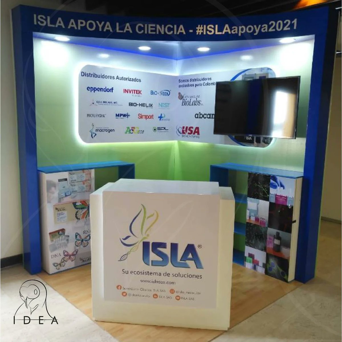 IDEA_DIS's tweet photo. Un render VS Realidad es nuestro #tbt!
Esta vez, recordamos el servicio de diseño, fabricación y montaje de Stand comercial para la empresa @IslaMolecular en el marco del evento #Claq2021 en el @cccartagenaco de cartagena.
Somos una fábrica de GRANDES ideas.
#antesvsdespues https://t.co/hYJnbhe1UZ
