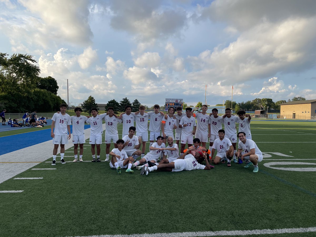 HehsSoccer's tweet photo. JV1 wins 2-0 against Wheaton North! They played a very solid game. Goals by Aeddan &amp; Osiel. Clean sheet by Couga! Way to go! #WTP #OneHoffman https://t.co/rMVmoLJ04e