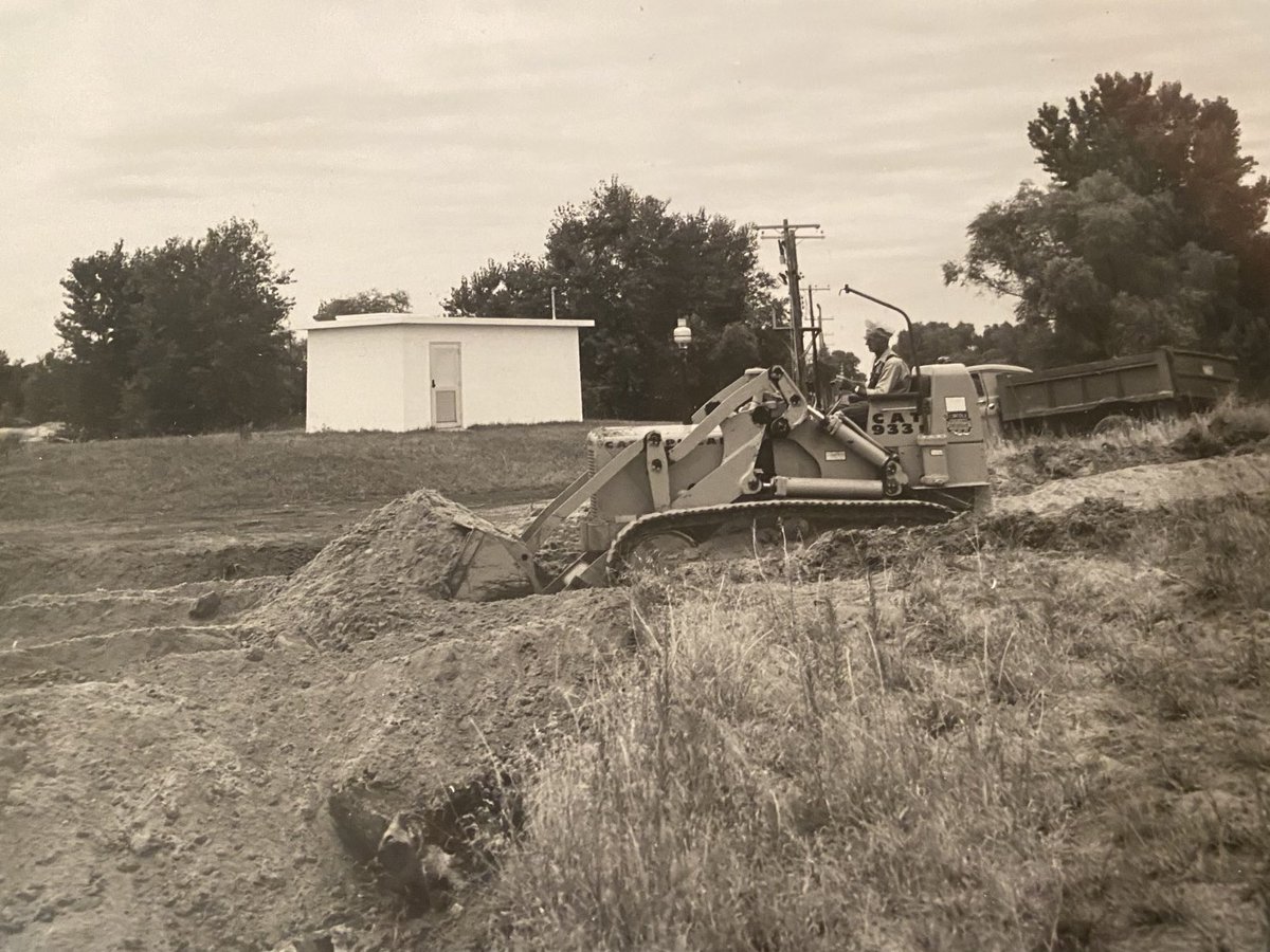 This is my grandpa Noble Newsham working on the football field