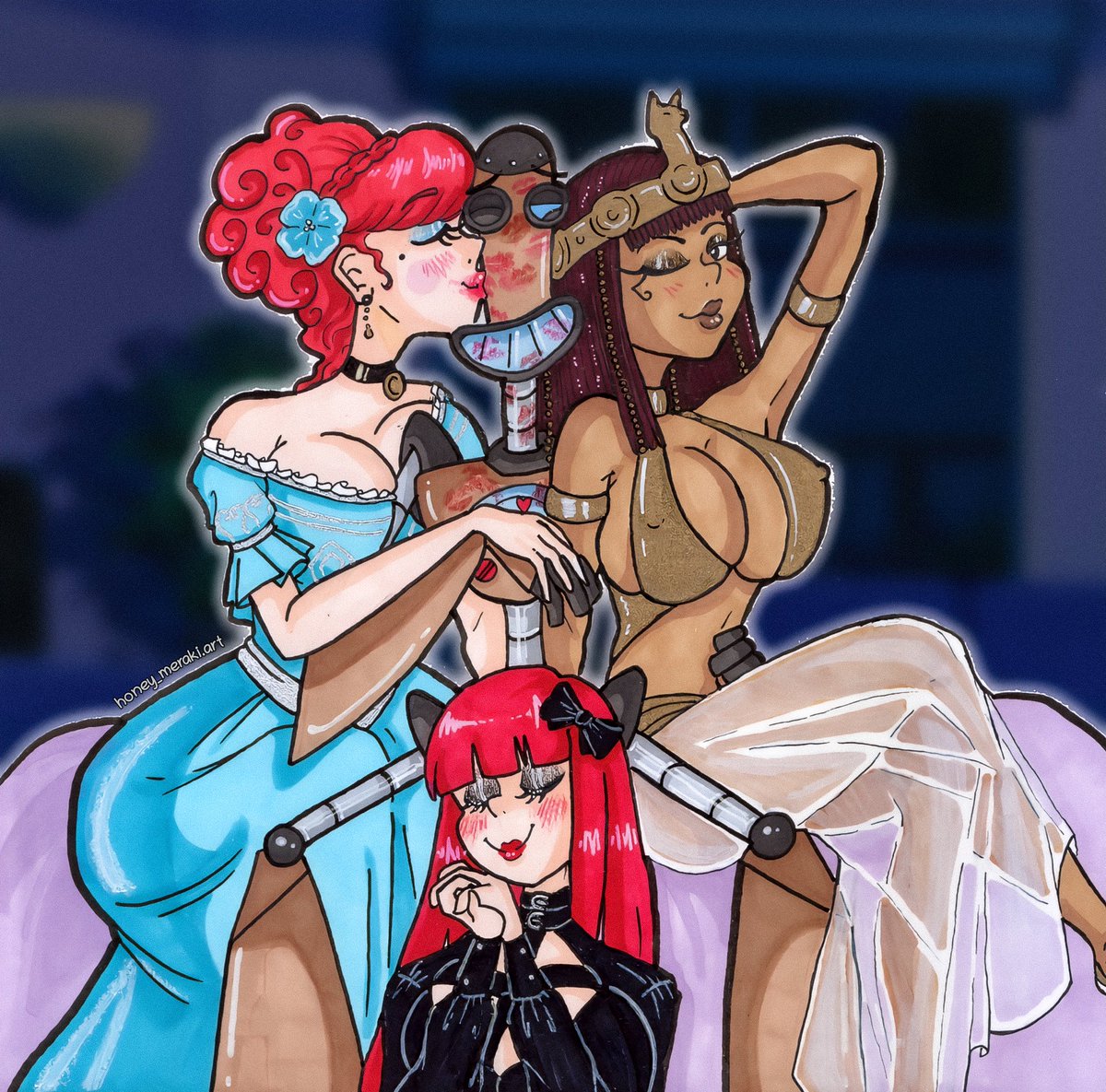 meraki_honey's tweet photo. Just one 𝙢𝙚 isn't enough. So why don't insert 𝙩𝙝𝙧𝙚𝙚 different me from 𝙩𝙝𝙧𝙚𝙚 different historical eras? 🤣
Victorian lady, Egyptian Queen and modern gothic me ~

#larry3000 #timesquad #cartoonnetwork #cartoongirls #robot #bucktuddrussel #ottoosworth #bigbreasts https://t.co/tAW0710XdJ
