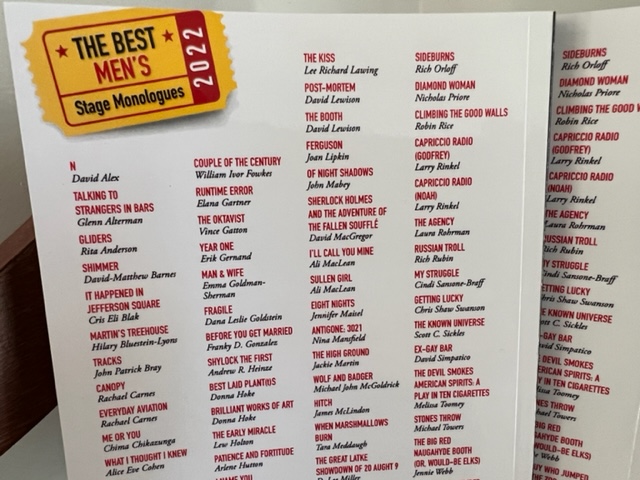 Just arrived from #SmithandKraus - very pleased to have two of my works included! Thanks to @robertgalinsky, <a href="/actortrade/">Actor Trade</a>, and <a href="/NEOEnsemble/">NEO Ensemble Theatre</a> for the productions that qualified for publication, and to editor Debbie Lamedman. Will post again when the Amazon link becomes active...