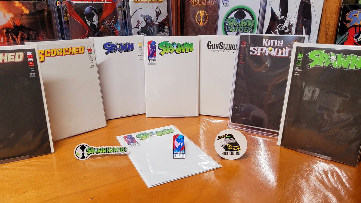 pogoman's tweet photo. The Thank You's continue with a shout-out to Boss Comics in Fort Collins CO! They look out for me while I travel! Best customer service ever! #Spawn #Spawncomics #SpawnHunter #SpawnHunterCollection #ToddMcFarlane #CO #ImageComics #Comics #SpawnCollection https://t.co/t0rWFft9hq