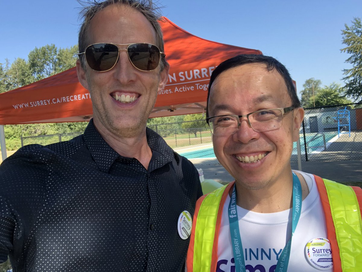 PhilipAguirreBC's tweet photo. Unwin park builds community! #lovewhereyoulive @PreventCrimes volunteers doing amazing work in #SurreyBC @RamonBandong hardest working candidate! Let’s move @SurreyForward @jinnysims @Newton_BIA @OldSurrey https://t.co/WHuZzMgGDV