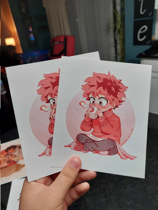 prepping for comic con! :) I'll be bringing some of my newer works along with some of my older ones-mainly the well loved strawberry series! 