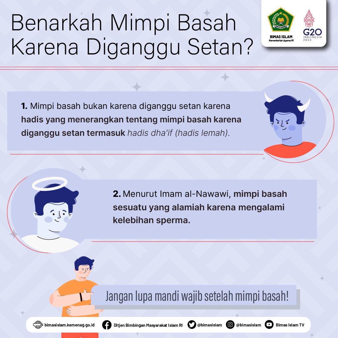 Benarkah Mimpi Basah Karena Diganggu Setan?

Selengkapnya di:
bit.ly/BenarkahMimpiB…
. 
. 
#bimasislam #kemenagRI #tahuntoleransi #moderasiberagama #mimpibasah #mimpiindah