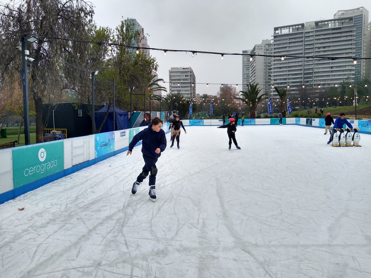 JennyCFalklands's tweet photo. First trip out of the #Falklands in three years, a welcome jaunt to a warm Santiago, Chile before meeting @HockeyIslands teammates in Punta Arenas to train for the upcoming #icehockey tournament. What have we spent most of the week doing? Learning to ice skate! 
#falklands #puq https://t.co/iPHASiiKQK