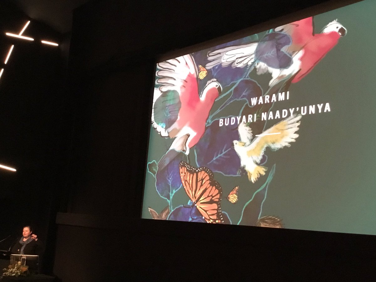 A beautiful opening to Jasmine Seymour’s keynote presentation Open Your Heart to Language <a href="/ALEA_ACMI2022/">ALEA_ACMI2024</a> #literacy #literature #first_nations #author