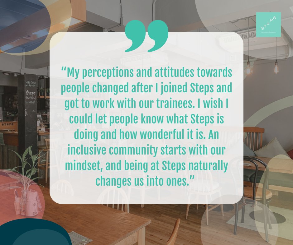 Thank YOU for being a part of Steps during these years 👣 Join us to celebrate #6YearsOfSteps

Check out the story from Kob, one of our branch managers working tirelessly to ensure the success of our trainees and the inclusive employment model in place. 👉 stepscommunity.com/6yearsofsteps-…
