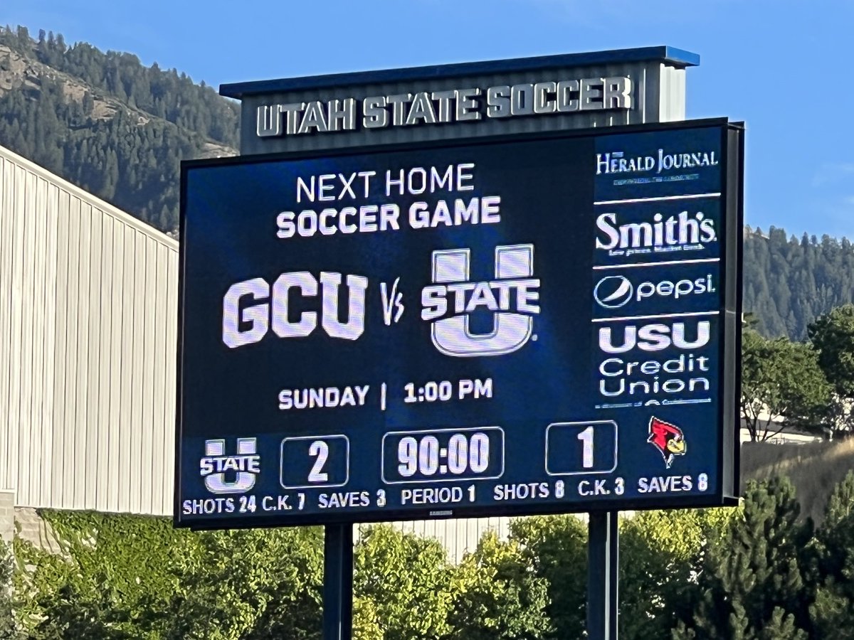 Nice start to a weekend full of ⁦<a href="/USUAthletics/">Utah State Athletics 🏆x9</a>⁩ action with ⁦a 2-1 win for ⁦<a href="/USUsoccer/">USU Soccer</a>⁩ over Illinois St. Great work ladies! Tomorrow ⁦it’s ⁦<a href="/USUVolleyball/">USU Volleyball</a>⁩ in the Estes Center with an 11 am match vs Cal-Poly &amp; a 6 pm match vs UCLA. #AggiesAllTheWay