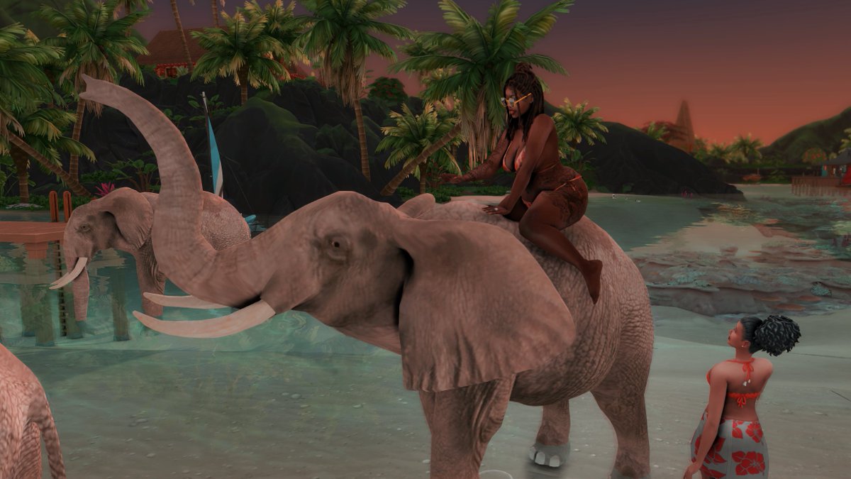 Luna_VellaSimmy's tweet photo. 🌞🌙We really just out here in Sulani living our best island Gal life 🌙🌞#TheSims4 #TheSims #ShowUsYourSims #thesims4cc @SimsCreatorsCom https://t.co/JCUFFlTFHW