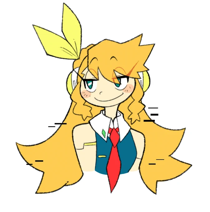 Today I share my goofy robot girl OC EME.lie! Loves to eat old computers, is constantly full of viruses and looks like an idiot because of itTechnically the most powerful robot but her love of garbage makes her useless unless shes fixed so everyone thinks shes a bootleg model 