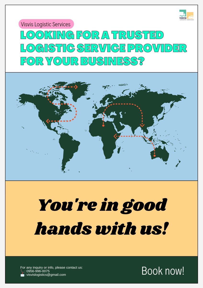 LogisticsVisvis's tweet photo. For any inquiry or info, please contact us:
📞: 0956-996-0075
📩: visvislogistics@gmail.com

#Visvis #BookNowAtVisvisLogistics https://t.co/KCgW6k95QI