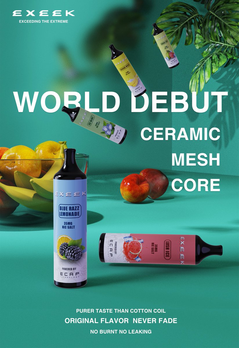 EcapJulie's tweet photo. World Dedut Exeek X1 Pod
Ceramic coil disposable vape, better than cotton coil.
Better Flavor,Never Fade 
#cemevo #ecap #exeek #vape #vapeshop #vapestore #health #vaping #smoking #disposable #smok #vaprozier #flavor #3500puffs #ceramic #ceramiccoil #icemint #lushice #worlddedut https://t.co/ZcvwzvrebM