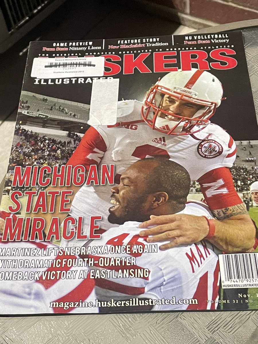 DerekJohnson05's tweet photo. Read of the night: @Hillustrated recapping #NEBvsMSU 2012. No Scott Frost team showed a quarter of the resiliency Nebraska showed that day. #huskers #gbr https://t.co/yqA3X1CNpo