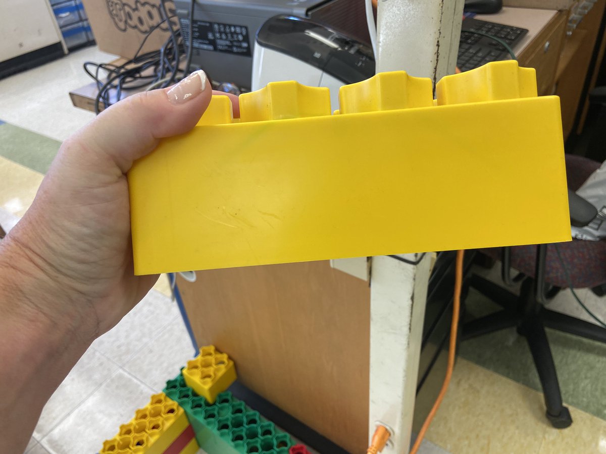 I love the support I get from my friends and bosses when I get crazy ideas.  We replaced half of my desk at school with a Lego desk. Yup those are giant Legos and I built the desk.  The best part is When can change it whenever we want #FutureReady <a href="/ftsd_jensen/">@FTSD_jensen</a>