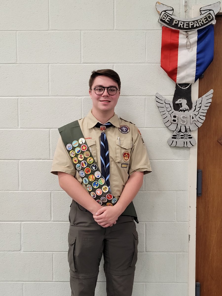t50_bsa's tweet photo. Congratulations to Troop 50’s 179th Eagle Scout, Parker Ryan!  ⚜️👏🏻😃 https://t.co/YicI4XI0Xy