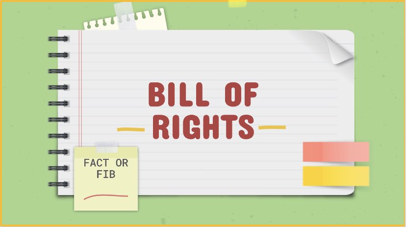 historysandoval's tweet photo. Played ✅FACT or 🚫FIB 📜Bill of Rights today. Love using this as a way to show students what rights that have or don’t https://t.co/GGBcUogBZw https://t.co/mpPpigdXPJ