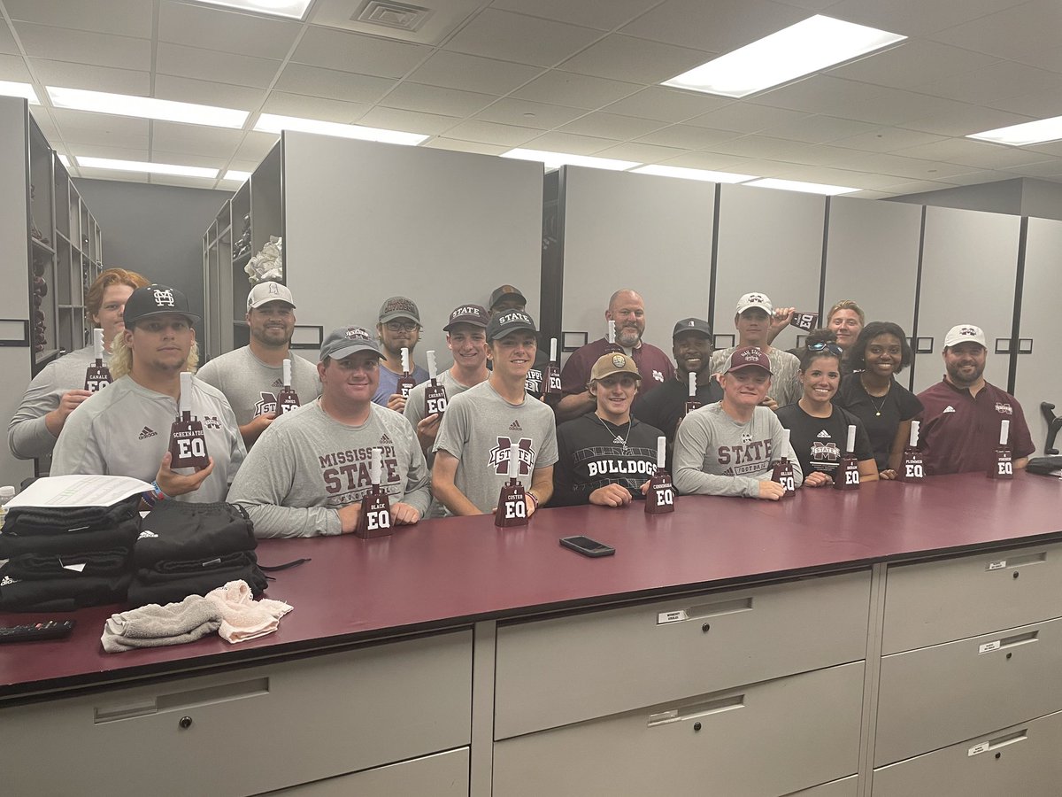 thebellsmith's tweet photo. You’ll probably skip these guys’ names in the program. You won’t notice them on the sidelines unless something is wrong. But sports don’t happen with out #EQManagers. Just a few custom #cowbells from an old EQ guy who knows what they go through. #HailState #Bellsmith https://t.co/5zExsb1ZrL