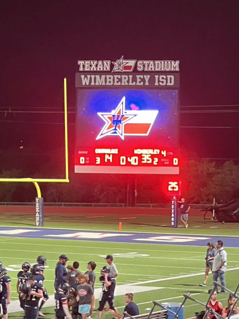 That’s a final for the JV Texans, 35-14 over Canyon Lake. Congrats! #WHSTEXANPRIDE