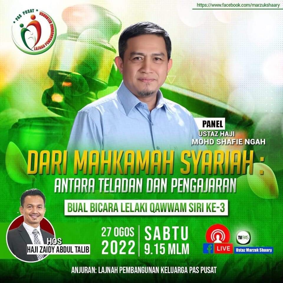 pas_bangi's tweet photo. *[#SABTU_INI] - BUAL BICARA LELAKI QAWWAM SIRI 3*

Jom dengar apa kata YDP Pas Kawasan Bangi pengalamannya sebagai Peguam Syarie dalam mengendalikan kes-kes di Mahkamah Syariah. Banyak cerita yang boleh dikongsikan oleh YBhg. Ustaz Haji Mohd Shafie Ngah @ngah_shafie 

-thread https://t.co/KIkrzEy8Xu