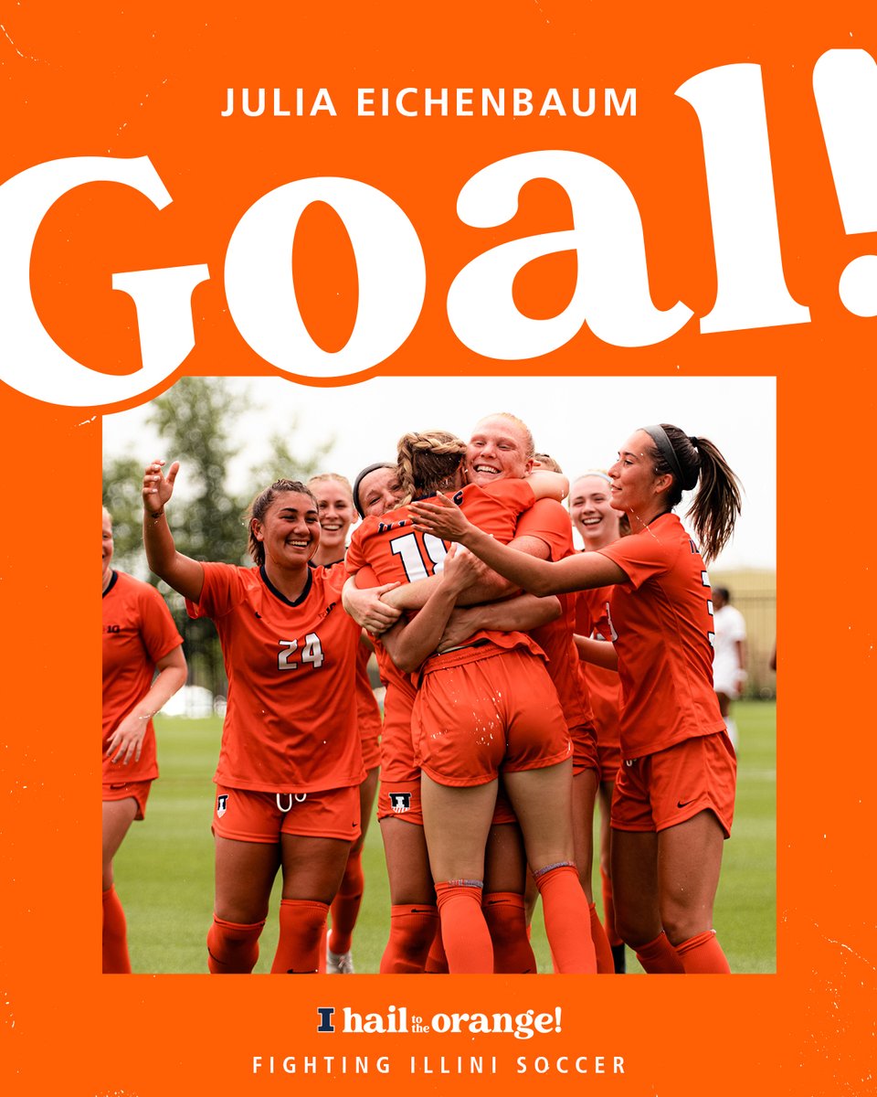 Illinois Soccer (@illinisoccer) on Twitter photo GOAL ILLINOIS!
<a href="/JuliaEichenbaum/">Julia Eichenbaum</a> with her first of the season to put the Illini ahead in the 88th minute! GOAL ILLINOIS!
<a href="/JuliaEichenbaum/">Julia Eichenbaum</a> with her first of the season to put the Illini ahead in the 88th minute!
