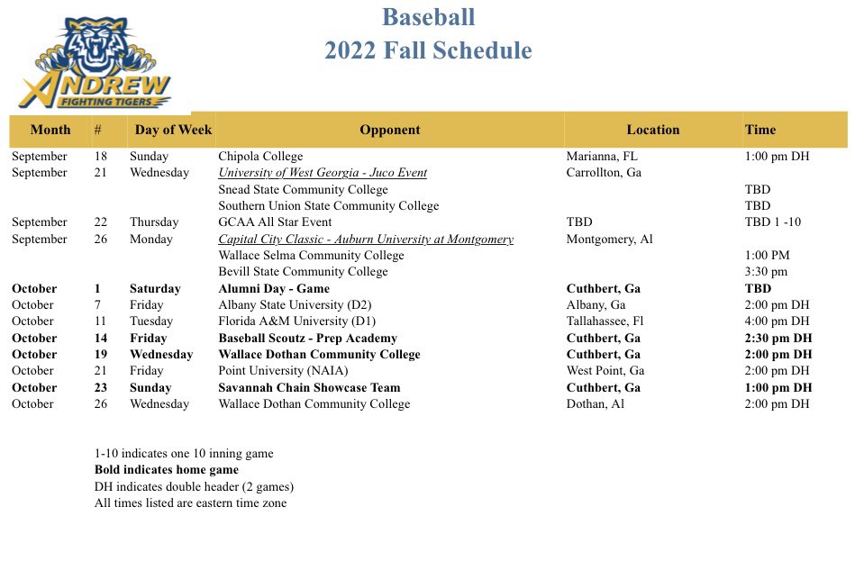 Andrew College Baseball tweet media