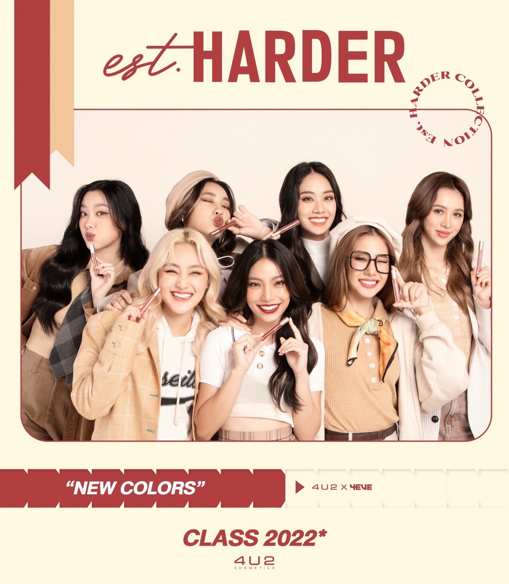 4U2Thailand's tweet photo. ก็แจกไปเลยสิคะ! เซ็ท 16 สีจุกๆ 
Limited ไม่มีขาย 3 รางวัลเท่านั้น! 👀💖
แค่ รี+ฟอล และขอ 3 คำให้ #4U2Harder 

♡ 4U2 EST.HARDER 
16 สีใหม่! ลิปจุ่มแมทตัวแม่ การันตีด้วยยอดขาย1ล้านแท่ง ราคาเปิดตัว 99.-💥

#4U2x4EVE #4U2Cosmetics #4U2Thailand #BackToHarder
 #ไม่ดีจริงไม่มีภาคต่อ https://t.co/tuuIDnzsUA