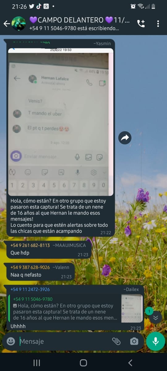 ccjustiner0's tweet photo. Hernan Lafalce o más conocido como el "Presidente de JBAO" Al parecer es acusado de acosar a un menor de edad y acá adjunto pruebas del hecho que me llegaron por DM lo cual no me hago responsable, ya que mías no son. https://t.co/ZIZSaApEj1