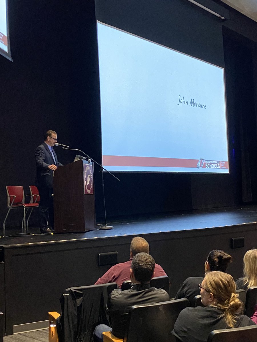 FallsSchools's tweet photo. Thanks @JohnMercure for offering game day motivation for @FallsSchools #FirstDayOfSchool for staff #GameOn #FallsSchools https://t.co/0M648Y02P6