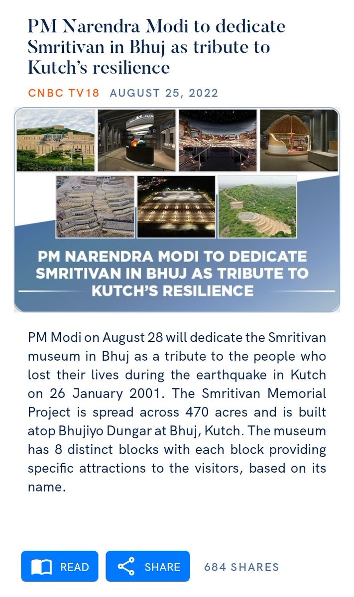 AmitThakerBJP's tweet photo. PM Sh. @narendramodi to dedicate Smritivan in Bhuj as tribute to Kutch’s resilience. #ModiInGujarat #GujaratWelcomesPMModi #ModiInKutch #GujaratWelcomesPMNarendraModi #NarendraModi
https://t.co/WPtzJBpecr
via NaMo App https://t.co/bWEeWNY746