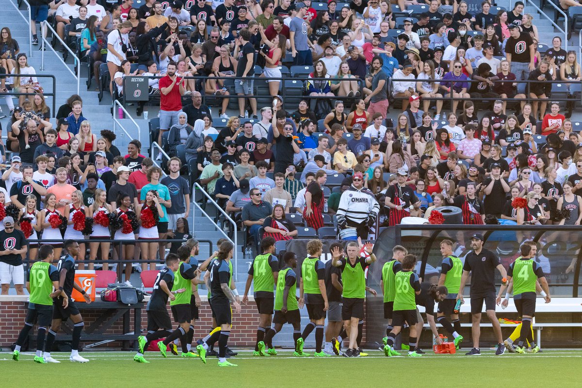 Welcome back to campus, Mavericks! It was great to see you at our <a href="/OmahaMSOC/">Omaha Men's Soccer</a> game tonight ⚫️🔴⚽️

#EveryoneForOmaha | #OmahaMSOC