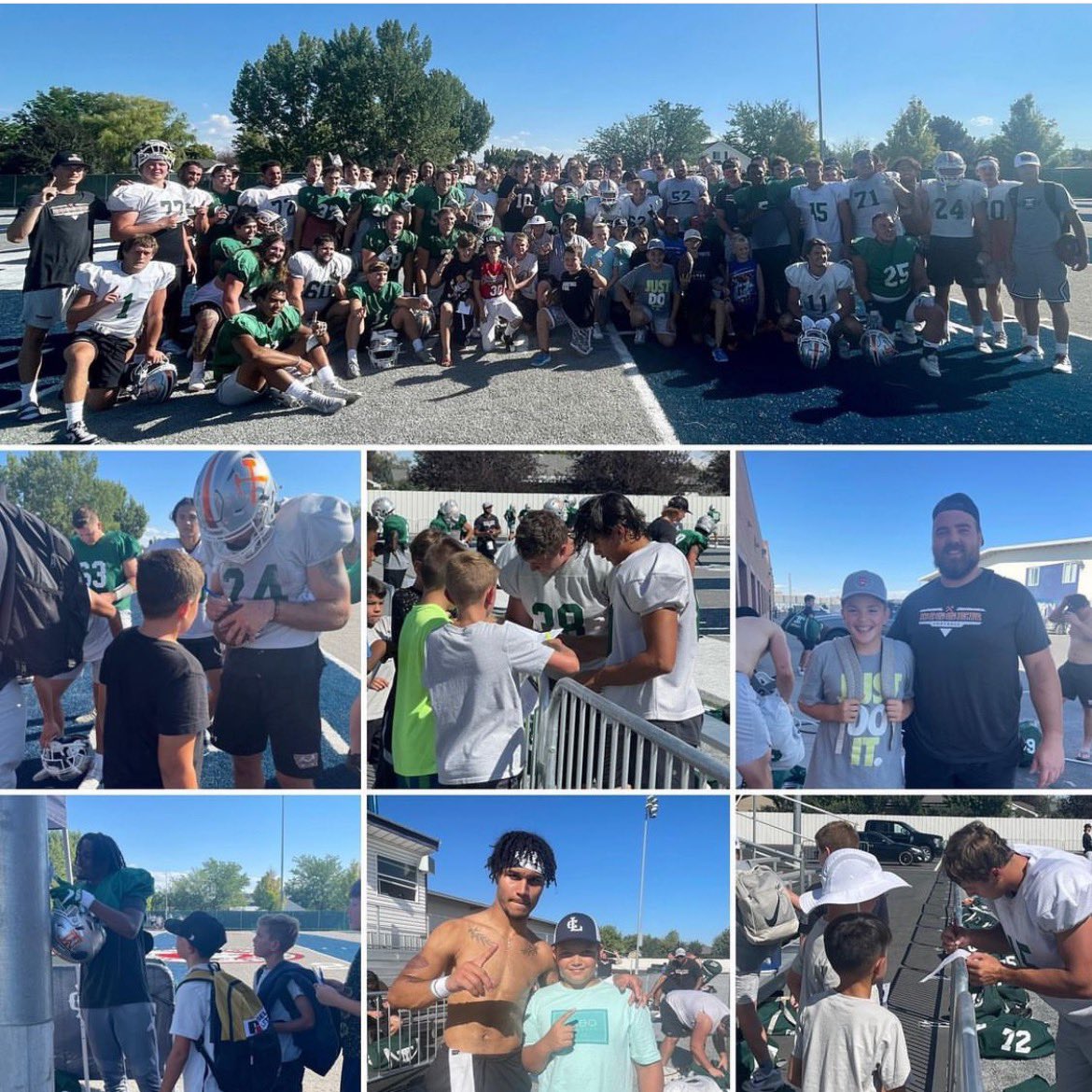 MonTechFootball's tweet photo. Huge Thanks to Lighthouse Christian School for letting us use their field for practice today in Twin Falls! Great facility and even better people who were great hosts! Our players had a blast with their students! Awesome experience for our guys! Great Day to be a Digger! 
#Family https://t.co/VyQIKsnsc3