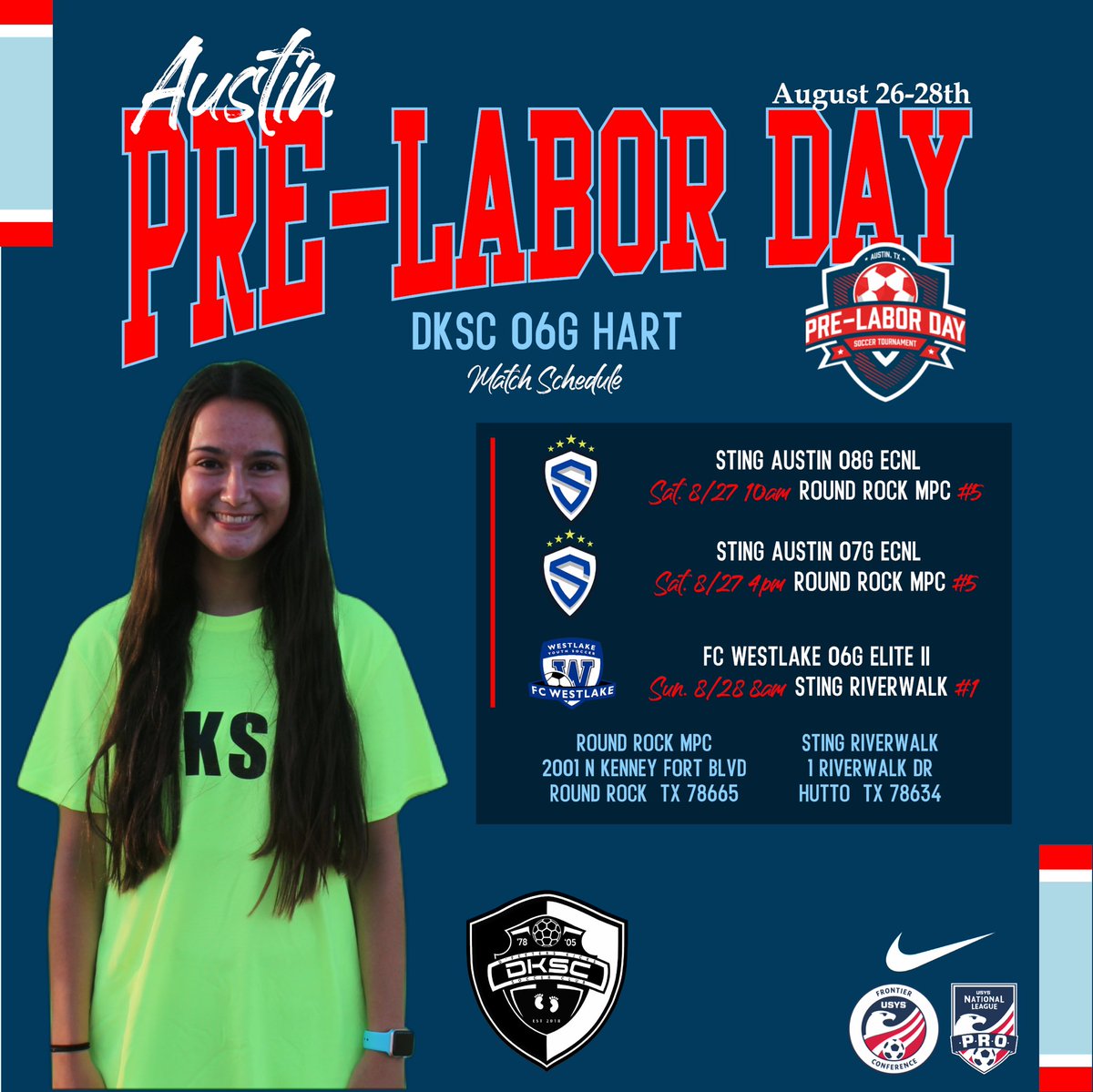 Come watch us play this weekend down in Austin!! @DKSC06GHART