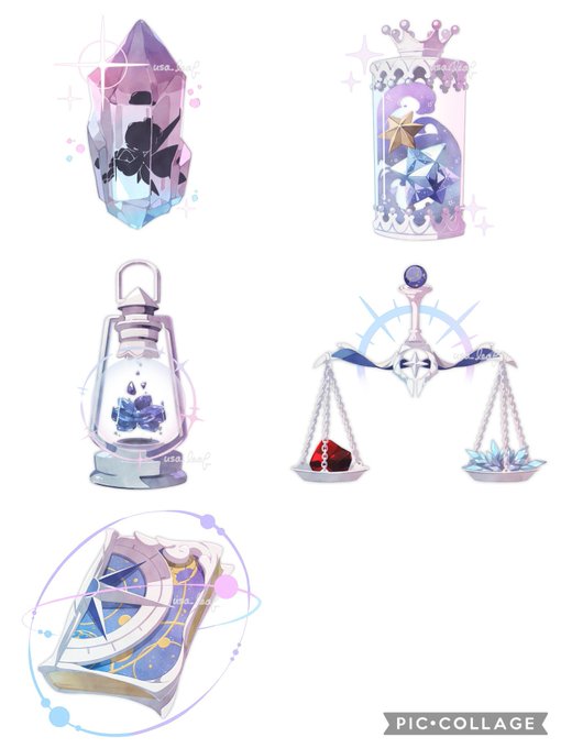 アイテムのイラストのご依頼でした!すごく綺麗な世界観設定でしたありがとうございました!#SKIMA #Commission #コミッション 
