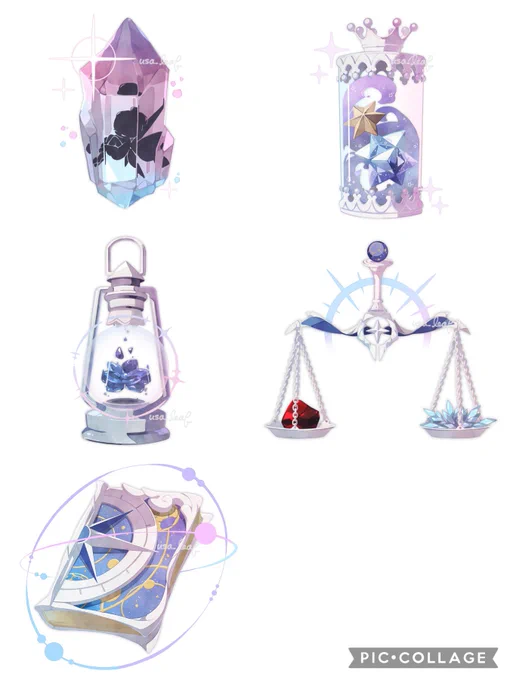 アイテムのイラストのご依頼でした!すごく綺麗な世界観設定でしたありがとうございました!#SKIMA #Commission #コミッション 