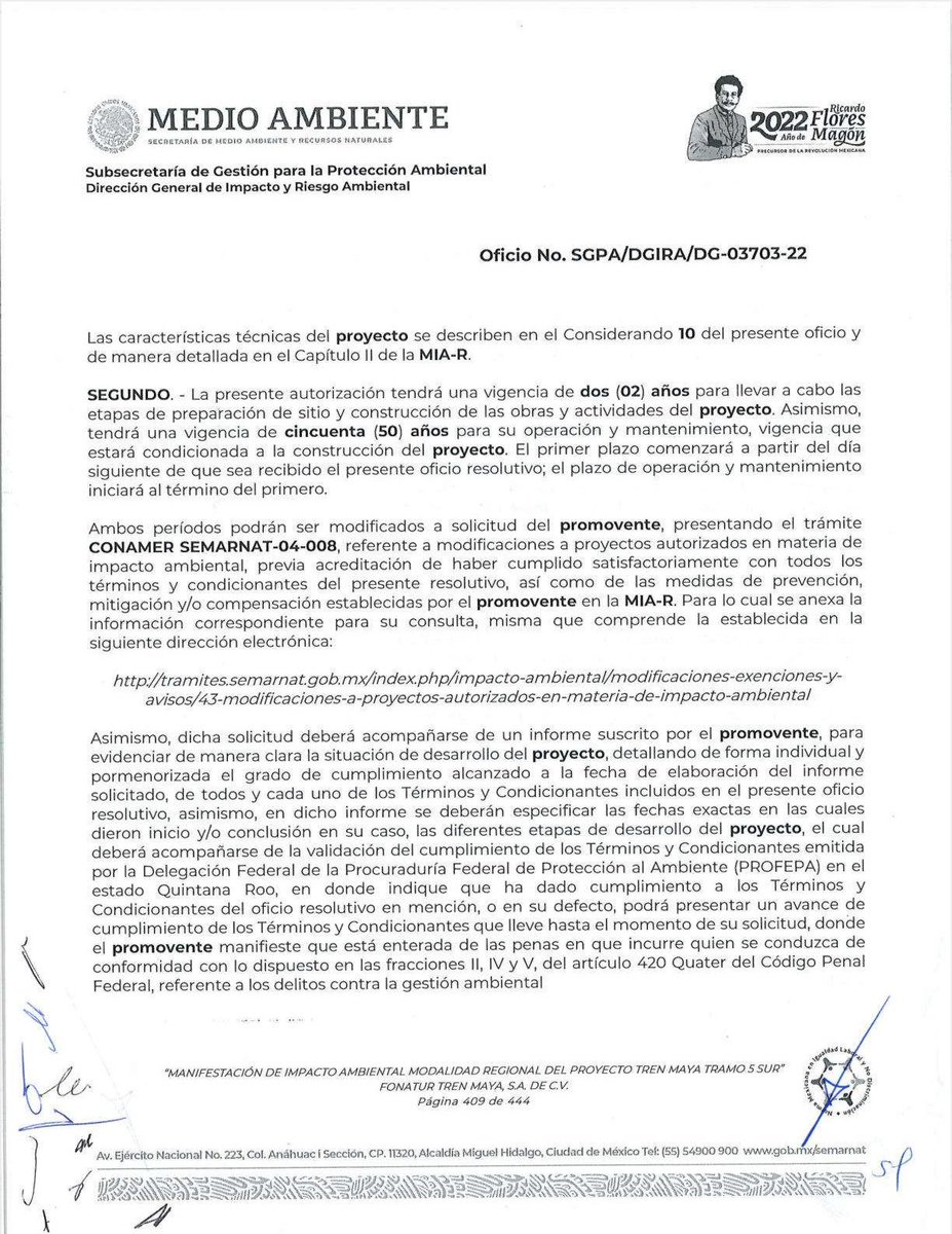 ernesto_mendez's tweet photo. #ÚltimaHora 
Obligada por @INAImexico, por fin @SEMARNAT_mx hizo hoy pública la "autorización condicionada" fast track de Manifestación de Impacto Ambiental del Tramo 5 Sur del #TrenMaya aprobada desde el 20 de junio, y que había clasificado como "seguridad nacional"
@SelvameMX https://t.co/tdsEeP0Aoe