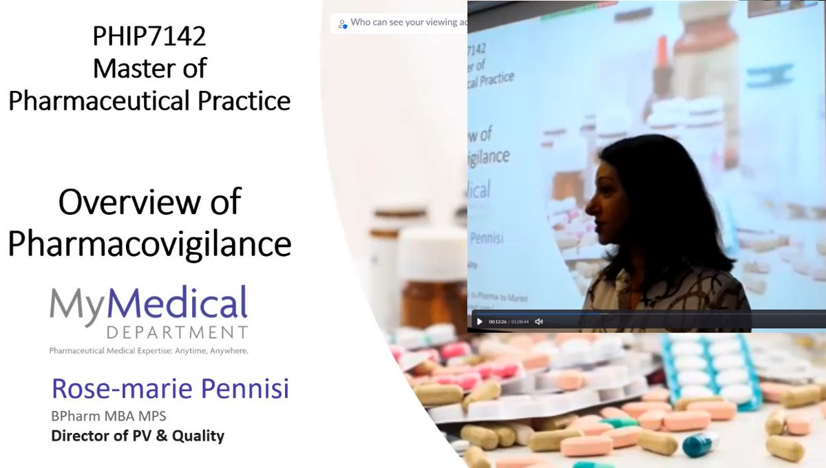 Amazing to have Rose-marie from MyMedical giving a talk on PV to our MPIP class! #MPIP #Pharmacy #MyMedicial #PV #UQ