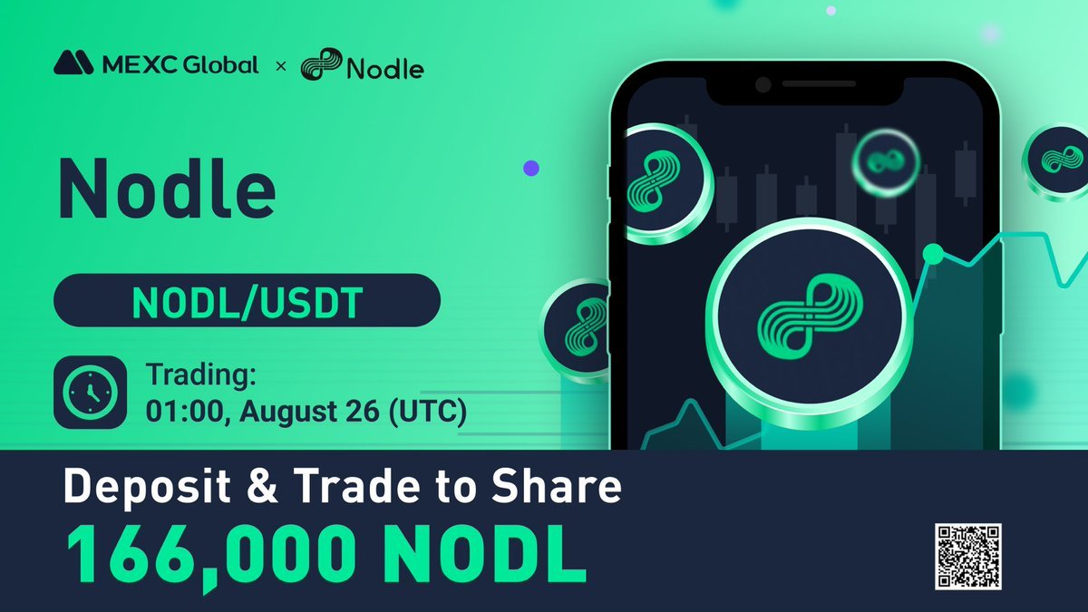 10ppl * $5 #giveaway to celebrate the $NODL listing! 20ppl * $5 when RTs hit 4,000! @nodlenetwork 

✅Follow @MEXC_Global
✅Like, RT &amp; Tag 3 
✅Register &amp; More rewards: bit.ly/3PVLd6q

💥Trade to Share 166,000 NODL

💚Sign up: bit.ly/3cWhr3N

#Nodle #MEXCListing