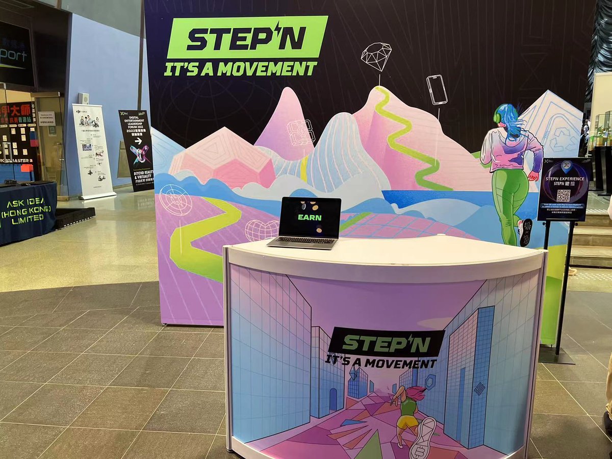 Stepnofficial's tweet photo. #STEPN is sponsoring the 2022 Digital Entertainment Leadership Forum (DELF) at Cyberport, Hong Kong from August 26 to 28. If you are our local fans or happen to be in HK, feel free to check out our booth!
https://t.co/gddnKTwOb4 https://t.co/CwCZJx3nAx