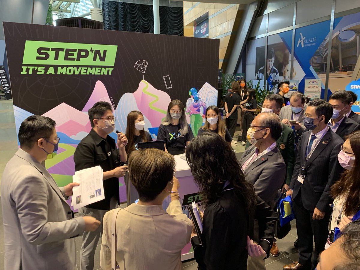 Stepnofficial's tweet photo. #STEPN is sponsoring the 2022 Digital Entertainment Leadership Forum (DELF) at Cyberport, Hong Kong from August 26 to 28. If you are our local fans or happen to be in HK, feel free to check out our booth!
https://t.co/gddnKTwOb4 https://t.co/CwCZJx3nAx