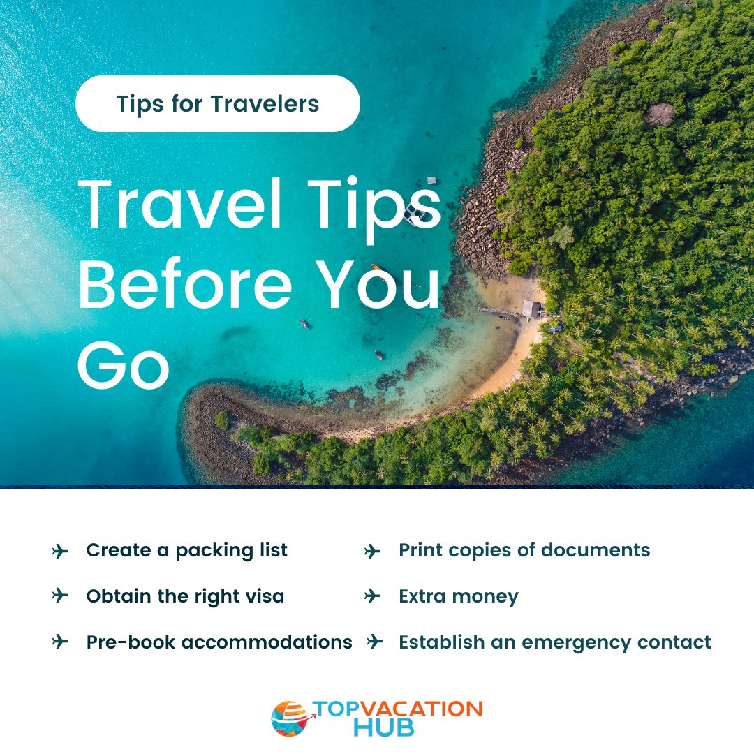 topvacationhub's tweet image. Before you go there's so much to do! Here are 6 quick travel reminders! topvacationhub.com

#topvacationhub #vacation #fallvacations #worldtraveler #saveontravel #discounttraveldeals #traveldeals #packyourbags #travelessentials #besttraveldeals #topvacationhubs  #funvacation