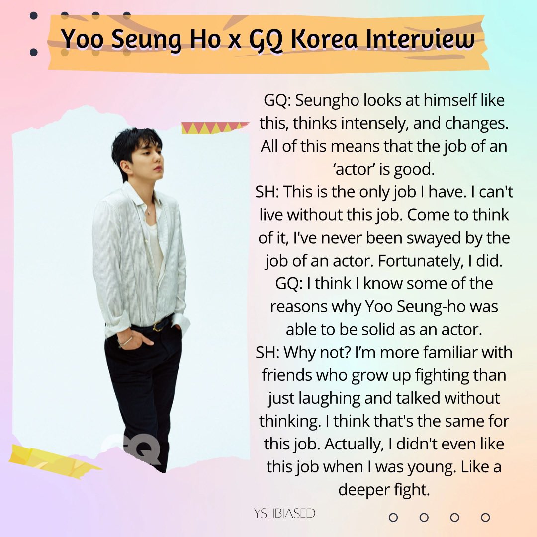 YSHbiased's tweet photo. [INTERVIEW] Yoo Seung Ho x GQ Korea Interview (eng sub)

Translate by YSHbiased
Cr: https://t.co/Xt3NtdqKsY

#YooSeungHo #유승호 https://t.co/aRzkgQlgX6