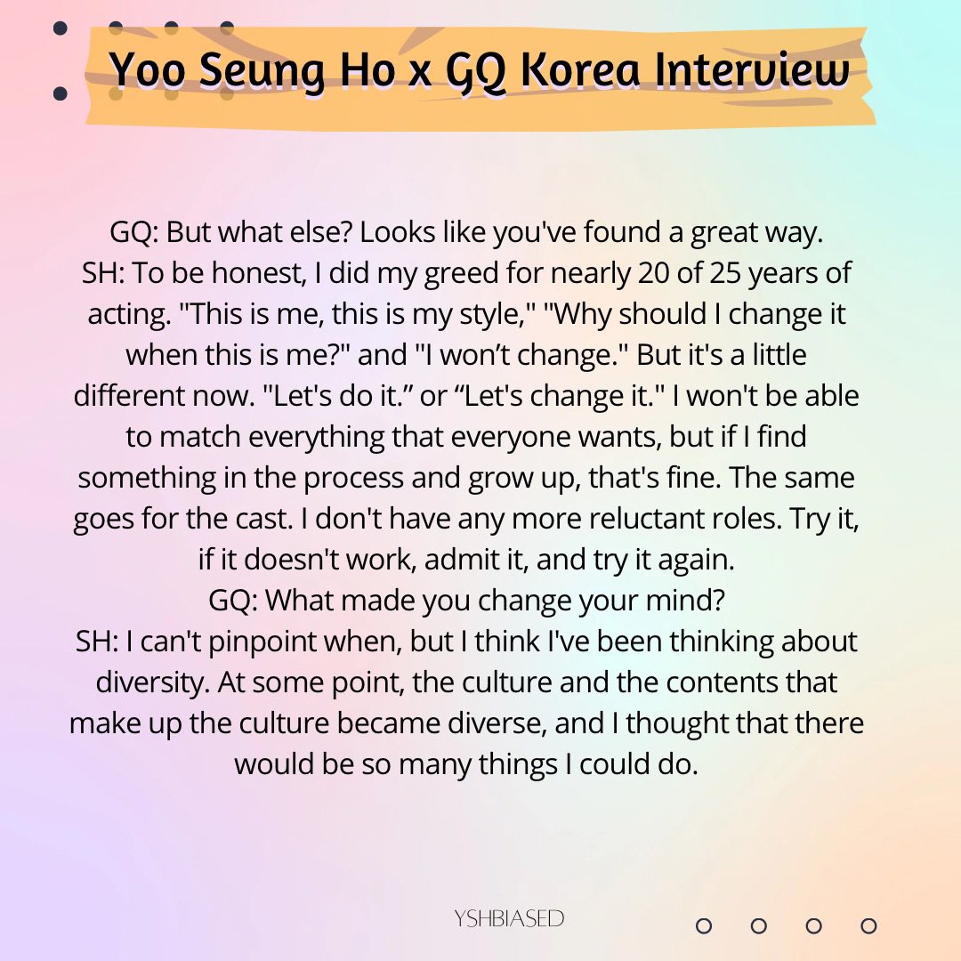 YSHbiased's tweet photo. [INTERVIEW] Yoo Seung Ho x GQ Korea Interview (eng sub)

Translate by YSHbiased
Cr: https://t.co/Xt3NtdqKsY

#YooSeungHo #유승호 https://t.co/aRzkgQlgX6
