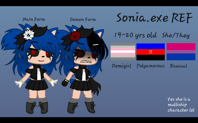 TgdOffical's tweet photo. UPDATE ON MY OC:

My main oc now has a gf.

TGD by @TgdOffical (Me!!!)

Sonia.EXE by @Octo_Agent1075 

yes funny 3d creature dating a EXE. https://t.co/pvtdaffQpJ
