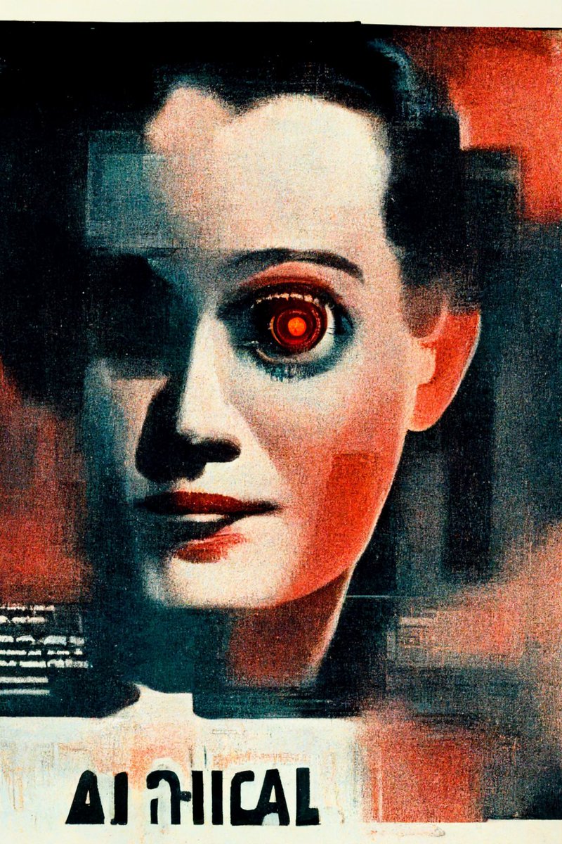 adammessinger's tweet photo. I've been running headlines thru AI art generators. This time it's "Al Creating 'Art' Is An Ethical And Copyright Nightmare" in the style of a 1950s horror movie poster. The contenders: #Craiyon (née Dall-E Mini), #MidJourney, and #StableDiffusion. Which captured it best? https://t.co/YaTzrCotdP