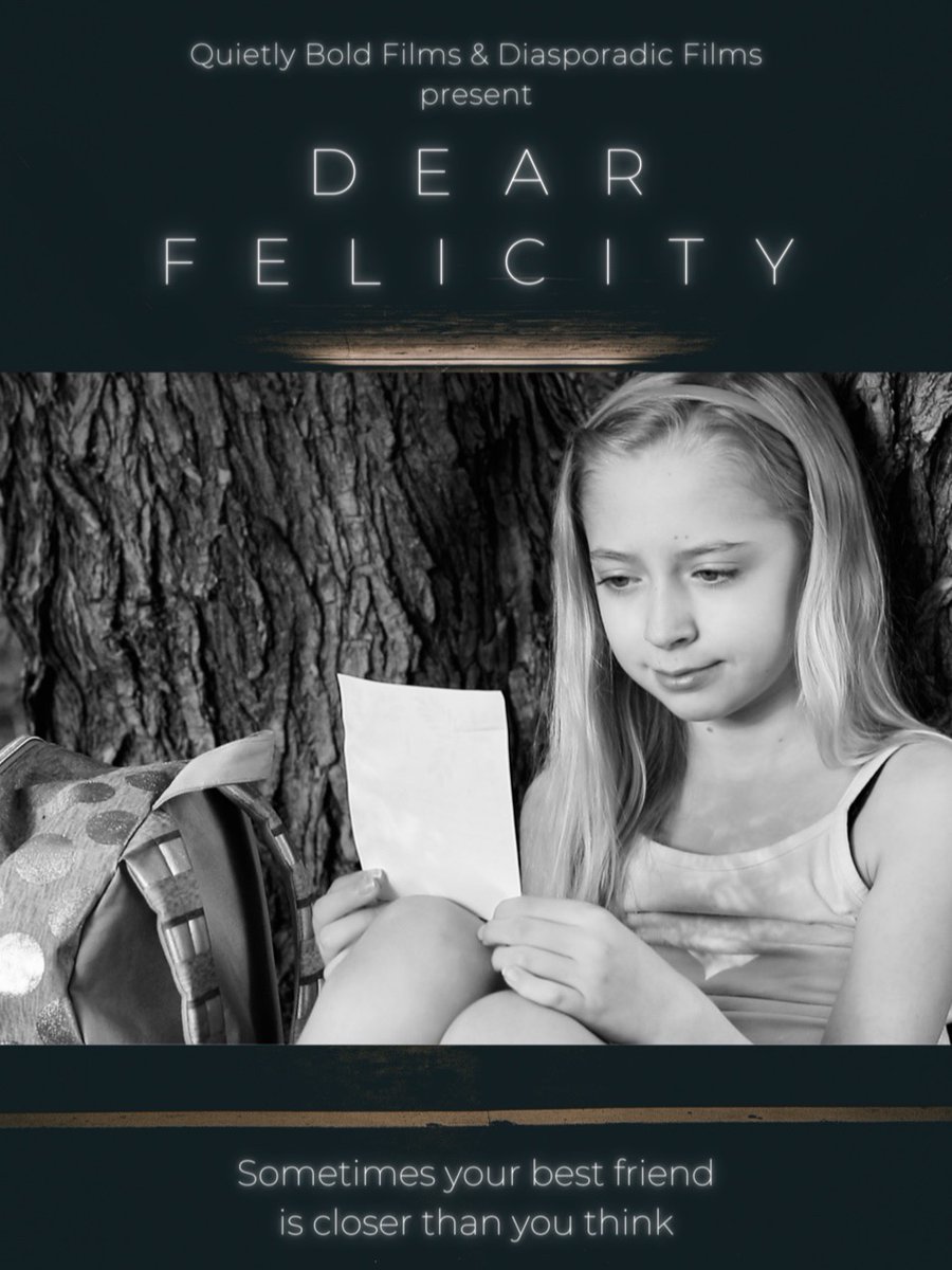 QB_Films's tweet photo. One more day! Watch “Dear Felicity” tomorrow on the @quietlyboldfilms YouTube channel!
@quietlyboldfilms @diasporadicfilms 
#indiefilm #independentfilm #shortfilm #filmmaking #movie #womeninfilm #femalefilmmakers https://t.co/FzHPEdnhMv