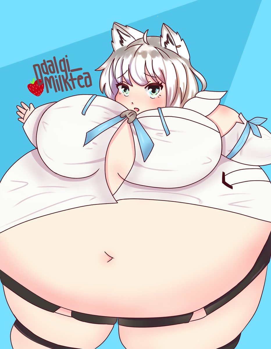 ddalgi_milktea's tweet photo. Part 3 of the blueberry inflation sequence commission for @kryskky of Fubuki from hololive!! 🫐

#blueberryinflation #blueberryexpansion https://t.co/bKfbjtwctx