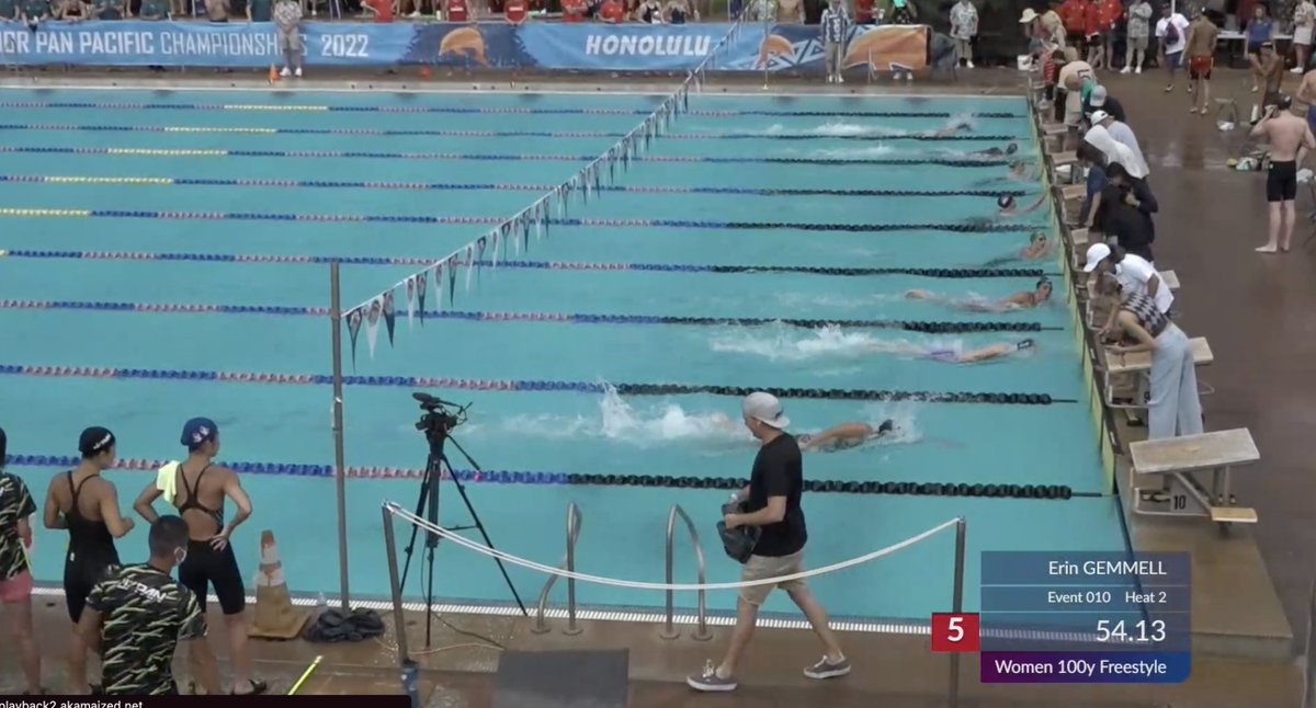 kylesockwell's tweet photo. Erin Gemmell of @NCAPswim is on a war path...54.13 in the 100 freestyle to break her own JR Pan Pac Record in the 100 freestyle 🥶 https://t.co/DMazkFyi8K